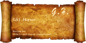 Gál Hunor névjegykártya
