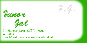 hunor gal business card